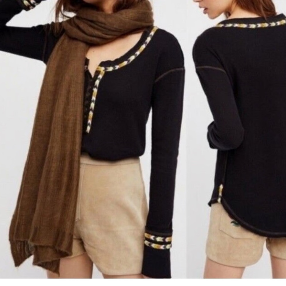 Free people waffle top